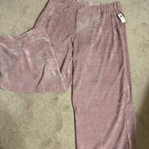 Old Navy Pink Velvet Track Pants
